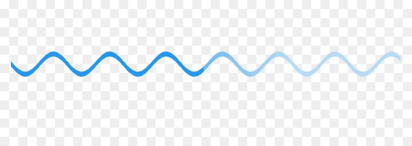 Волнистая линия голубая