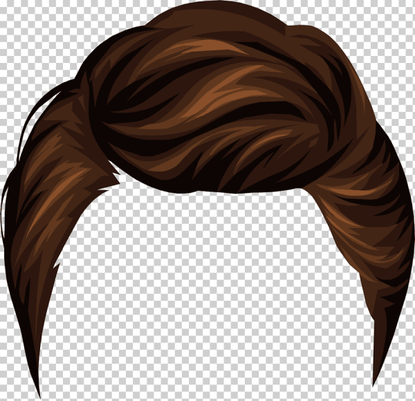 Коричневые мультяшные волосы