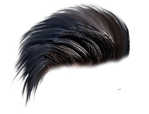 Мужские волосы на прозрачном фоне