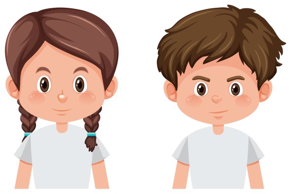 Мультяшные лица детей