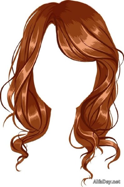 Коричневые волосы нарисованные