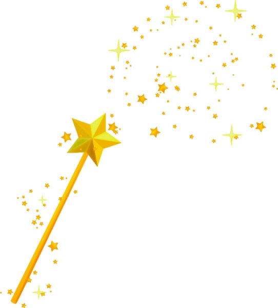 Волшебная палочка на прозрачном фоне