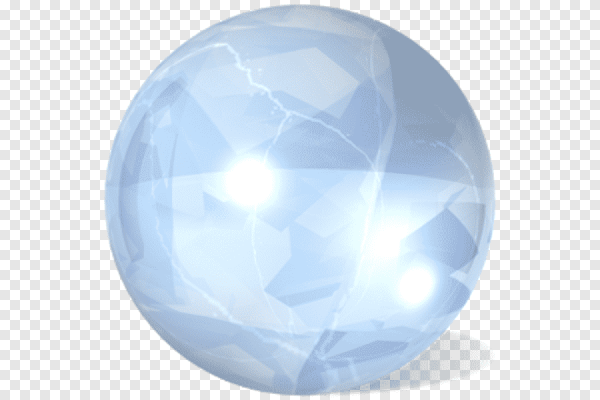 Прозрачный стеклянный шар на прозрачном фоне