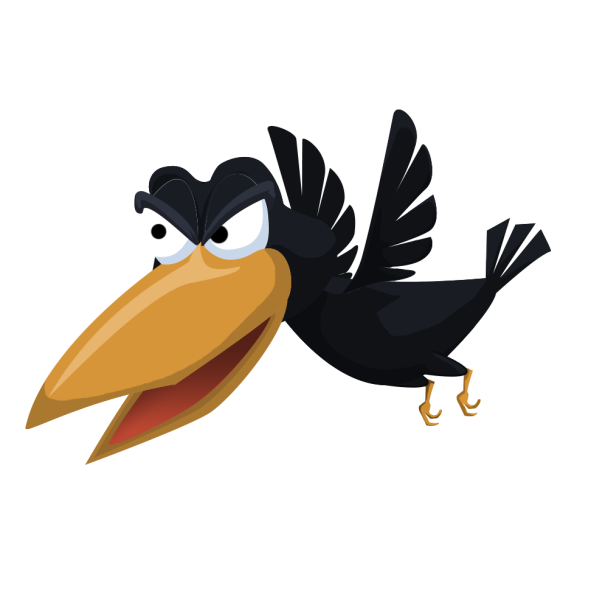 Ворона без фона