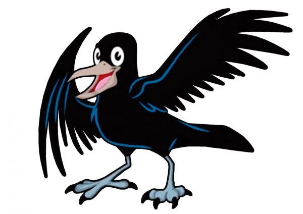 Ворона рисунок