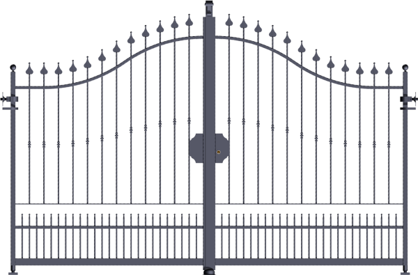 Забор с калиткой на белом фоне