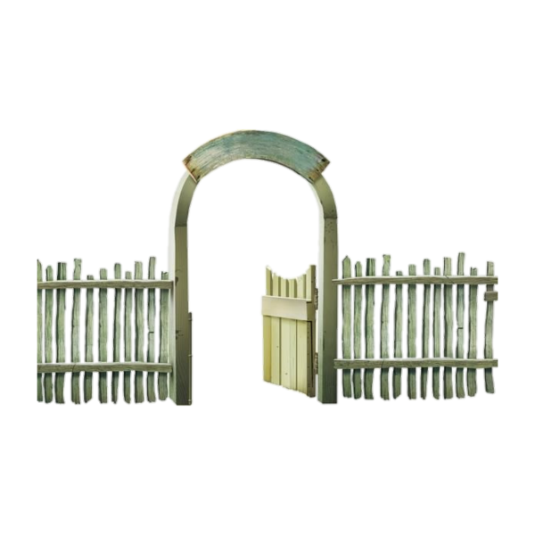 Калитка на белом фоне