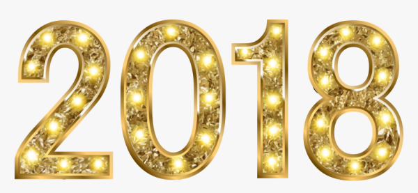 Цифра 18 Золотая