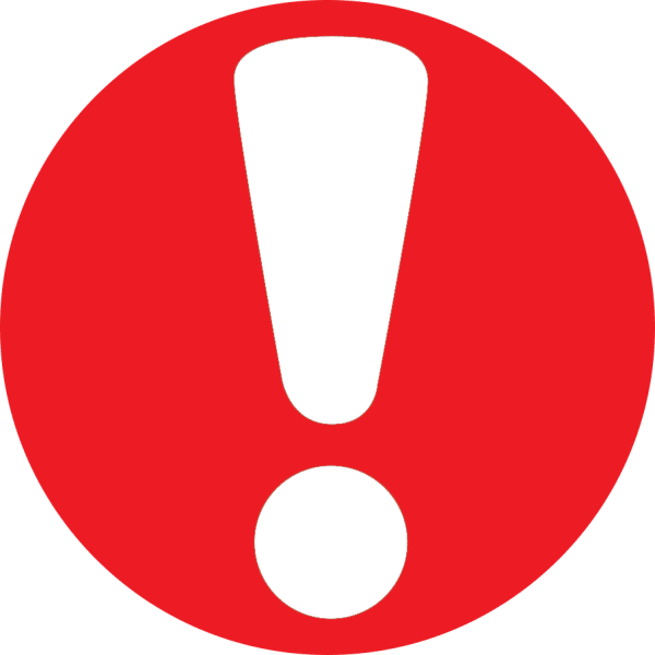 Значок восклицательный знак в круге