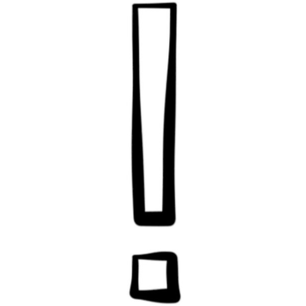 Восклицательный знак на белом фоне