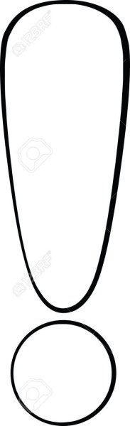 Восклицательный знак трафарет