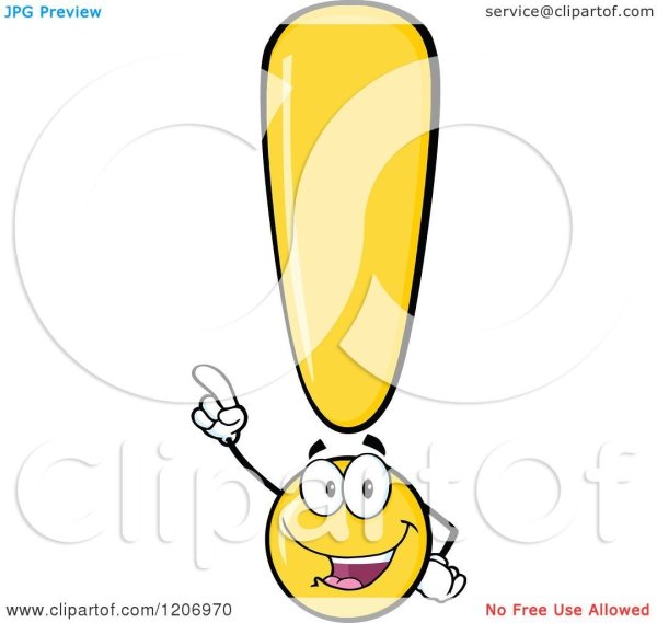 Восклицательный знак мультяшный