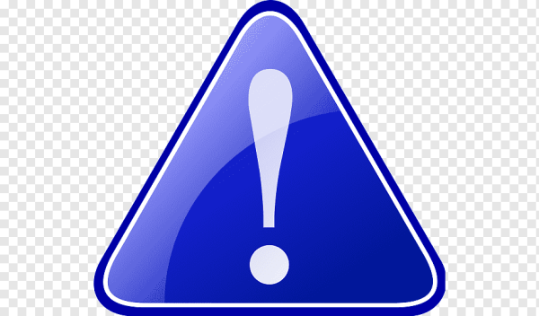 Восклицательный знак синий