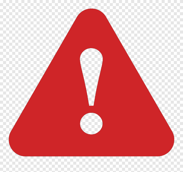 Красный треугольник с восклицательным знаком