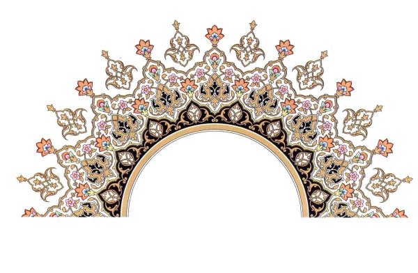 Восточный орнамент на белом фоне