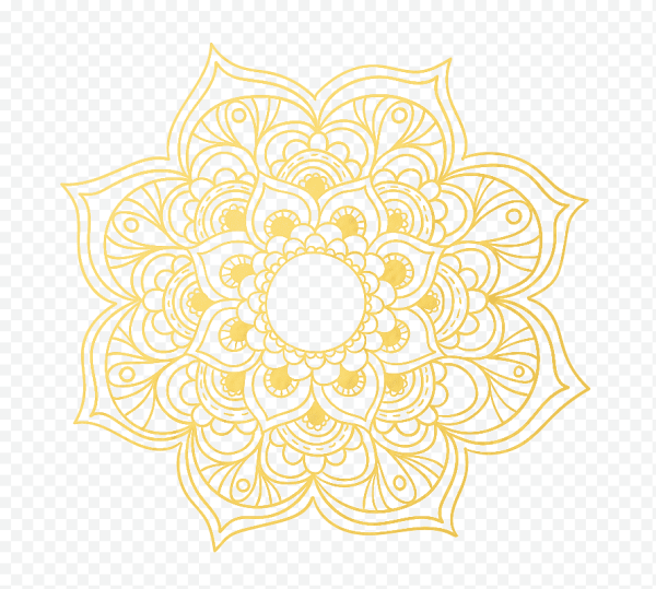 Узоры мандалы золотистый