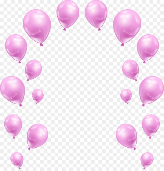 Воздушные шарики на прозрачном фоне