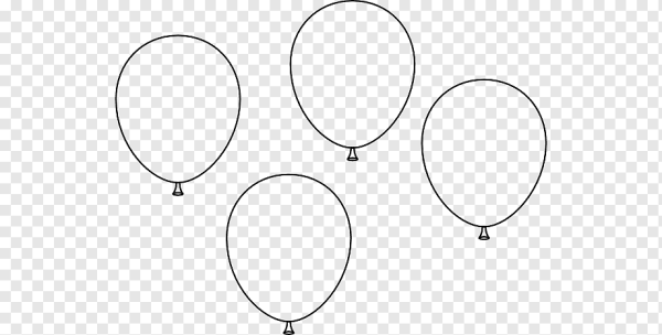 Раскраска воздушные шары без ниточек