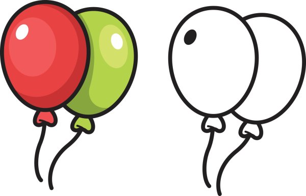 Воздушный шарик мультяшный