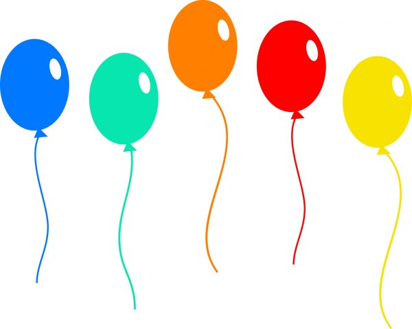 Рисование цветные воздушные шары