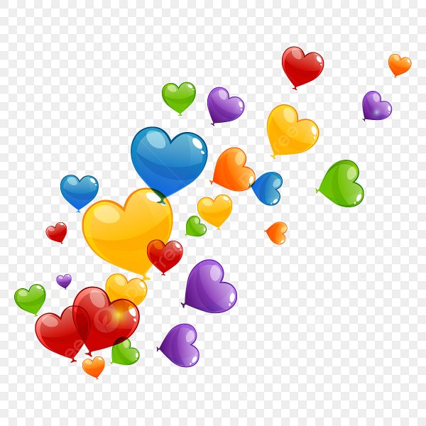 Шарики на прозрачном фоне