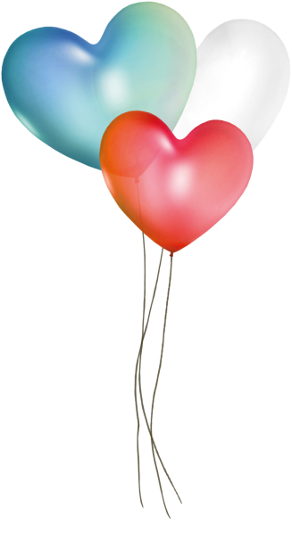 Воздушные шарики сердечки