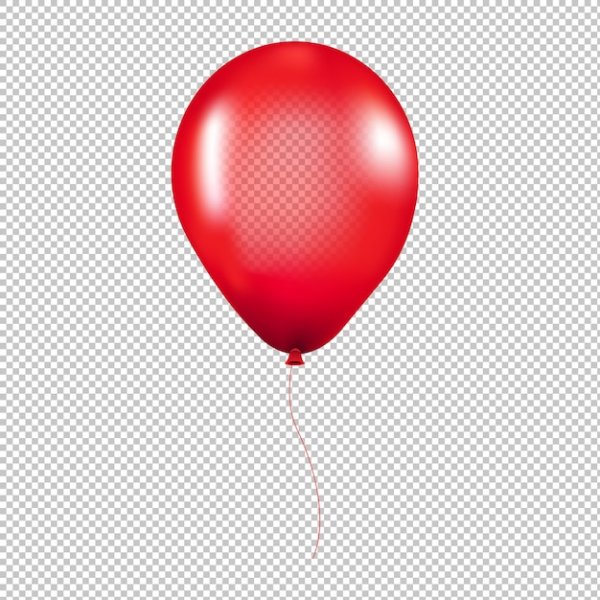 Красный шарик на белом фоне