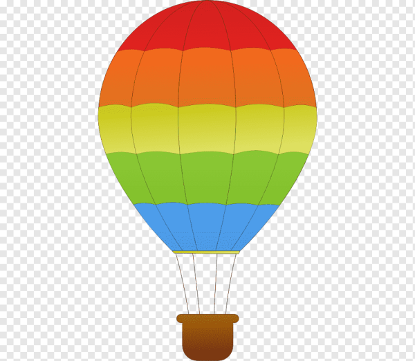 Рисование воздушный шар с корзиной