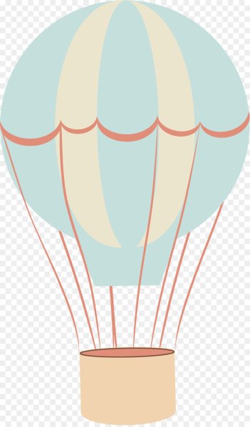 Воздушный шар с корзиной мультяшный