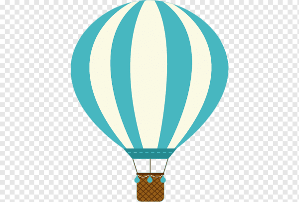 Воздушный шар с корзиной вектор