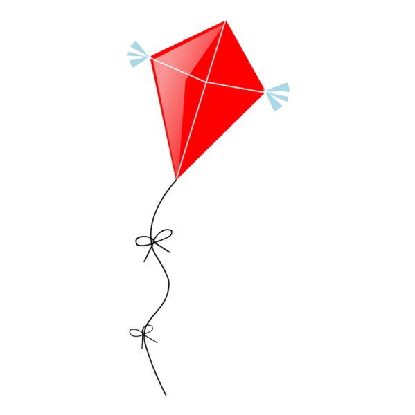 Летающий змей на прозрачном фоне