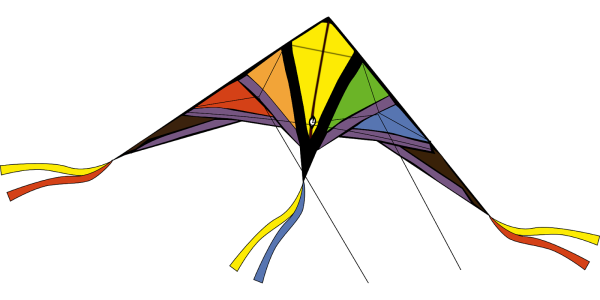 Воздушный змей на прозрачном фоне