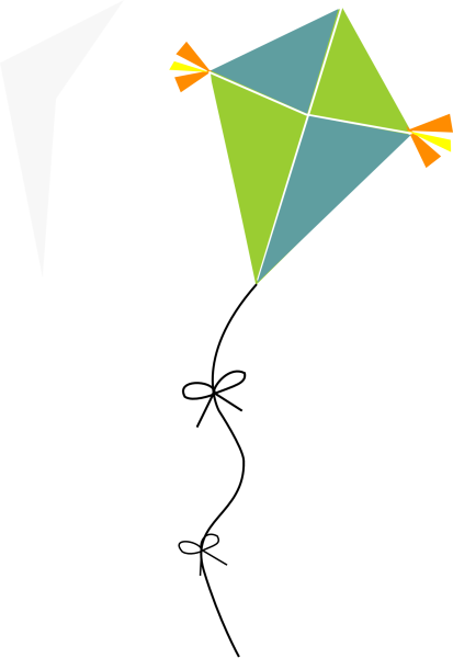 Воздушный змей на прозрачном фоне