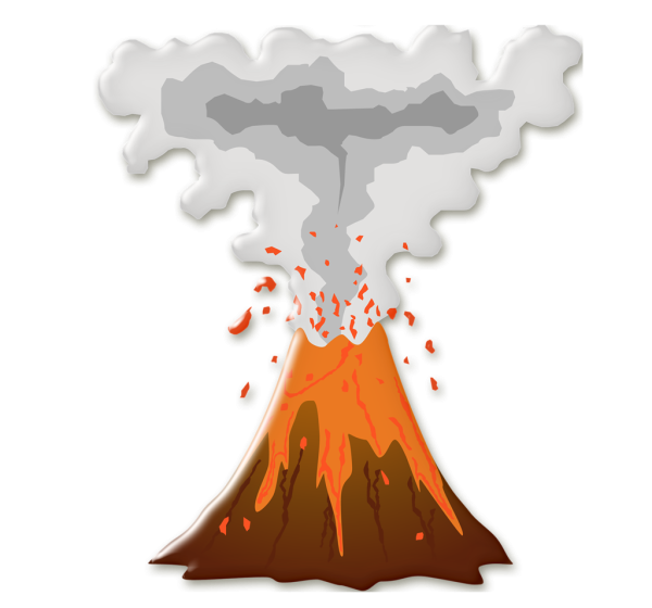 Мультяшные вулканы