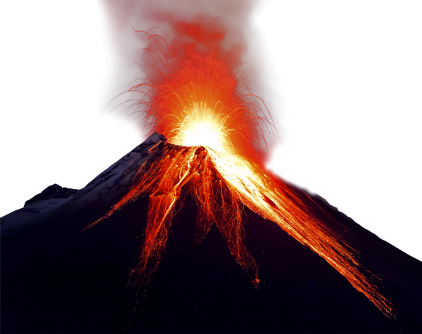 Извержение вулкана для детей