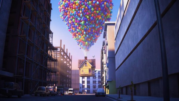 Мультфильм вверх летающий дом