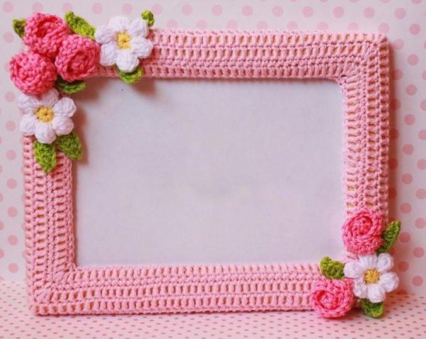 Вязаная фоторамка