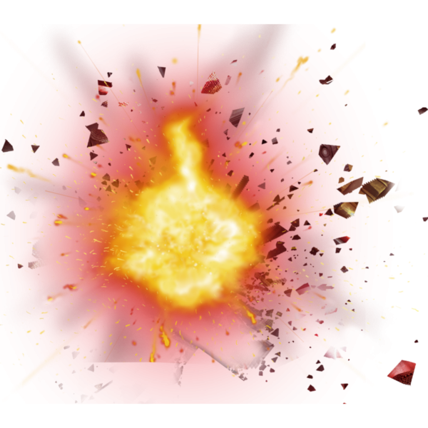Взрыв на белом фоне