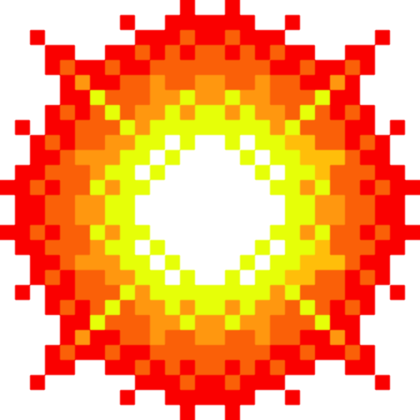 Спрайт взрыва пиксель