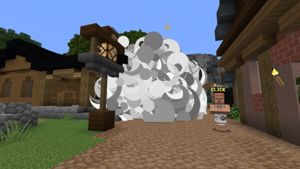 Эффект взрыва майнкрафт