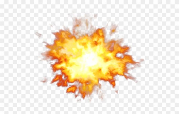 Эффект взрыва на белом фоне