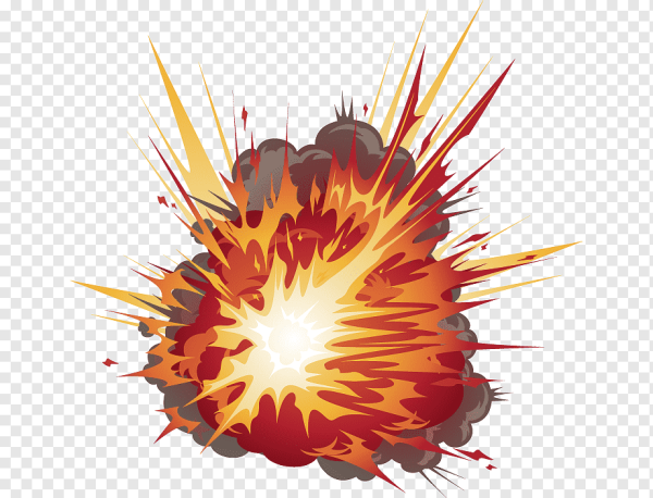 Взрыв на белом фоне