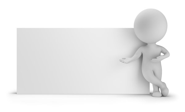 Человечек с вывеской