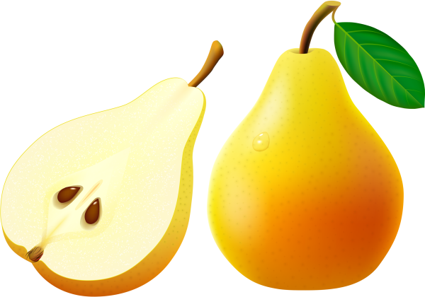 Груша на белом фоне