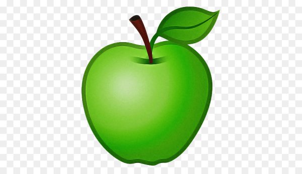 Зеленое яблоко на белом фоне