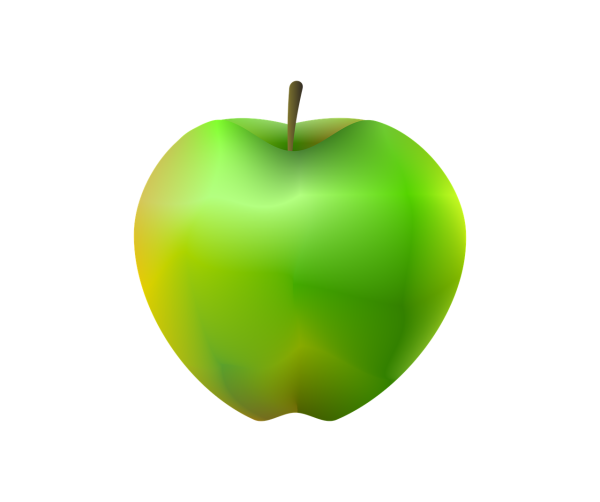 Зеленое яблоко без фона