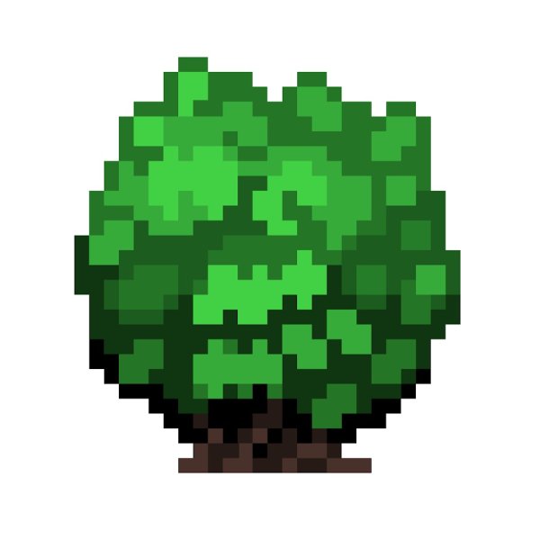 Пиксельные деревья вид сверху