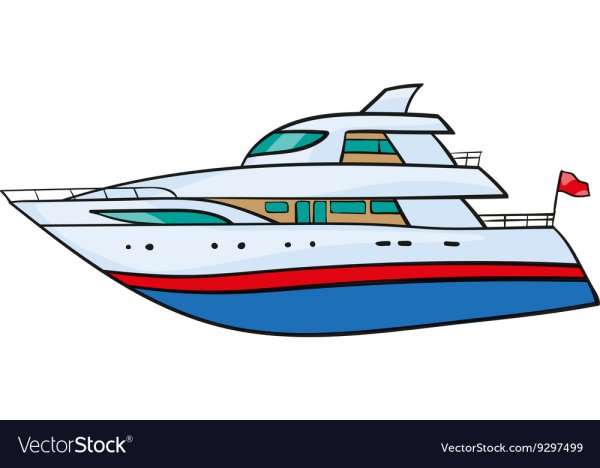 Яхта мультяшная
