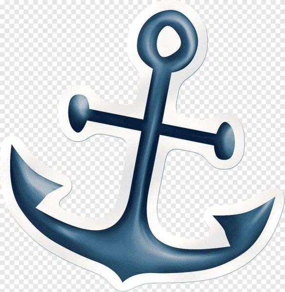 Якорь на белом фоне