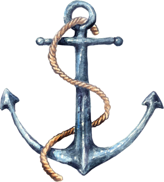 Якорь на белом фоне